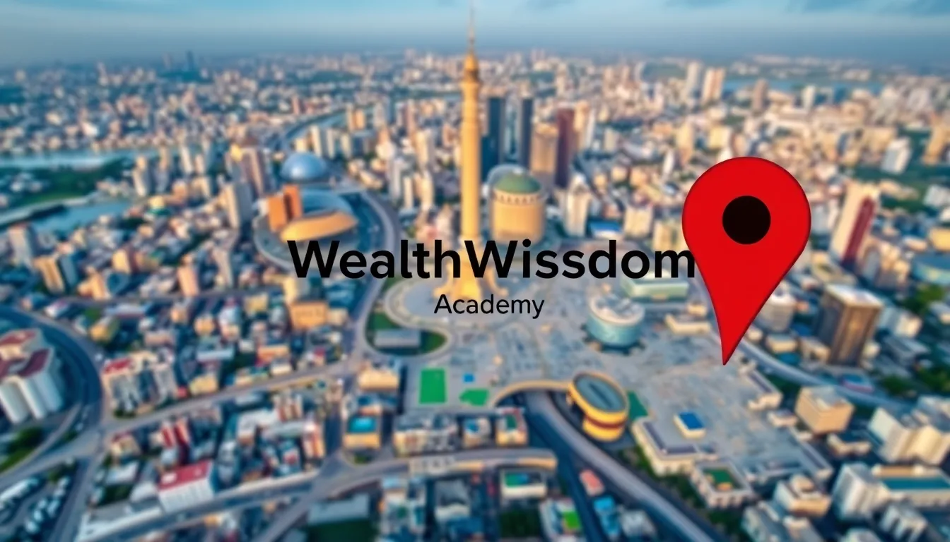 A map showing the location of WealthWisdom Academy in Mumbai's Bandra Kurla Complex.